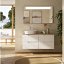 Mueble de baño Vima suspendido sobre encimera 4 cajones doble seno encimera roble áfrica 120 cm de Salgar